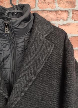 Твидовое шерстяное пальто куртка с подкладом bogner