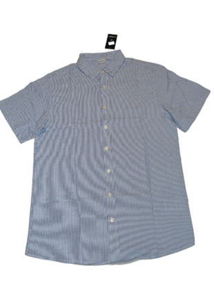 Рубашка голубая мужская из хлопка размер 44-46 livergy нижняя