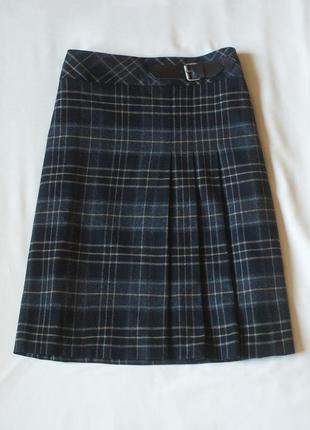 Черная юбка шотландка в клетку миди женская, размер l