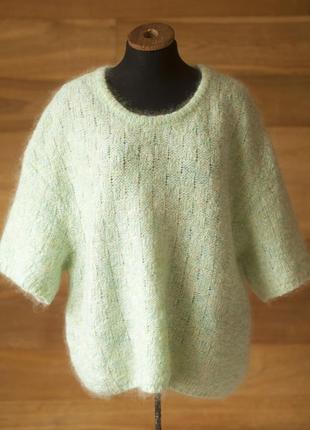 Бірюзовий зелений мохеровий светр жіночий american vintage, ро...
