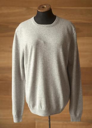 Серый базовый кашемировый женский свитер massimo dutti, размер...