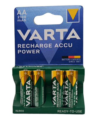 Aккумуляторы VARTA Recharge Accu Power AA 2100 mAh BLISTER 4штуки