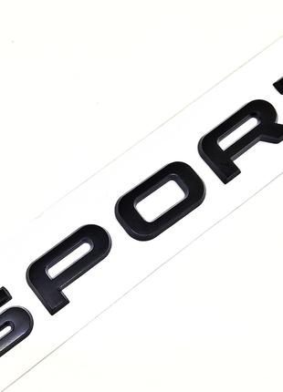 Надпись Sport Range Rover Эмблема Черный матовый