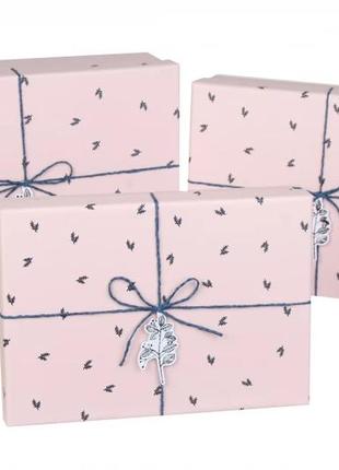 Подарочные коробочки розовые с бантом, разм.l: 29х21х9 см (ком...