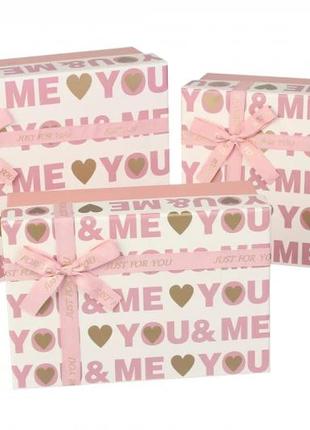 Подарочные коробки розовые, разм.l: 28,5*21,5*11 см (комплект ...