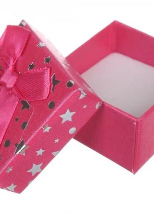 Коробочки для бижутерии 5*5*3см цветные с бантиком (упаковка 2...