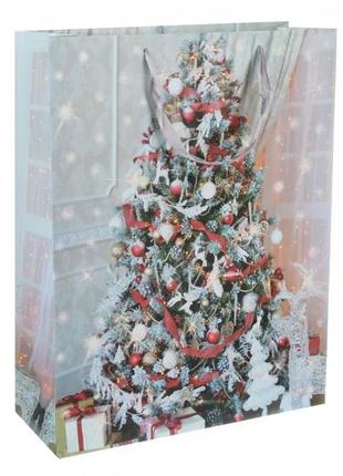 Подарункові пакети новорічні картонні 31*40*12 см (упаковка 12...