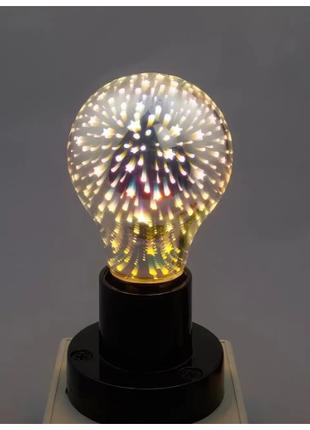Лампа светодиодная 5 Вт,LED лампа декоративная 3D,Фейерверк A6...