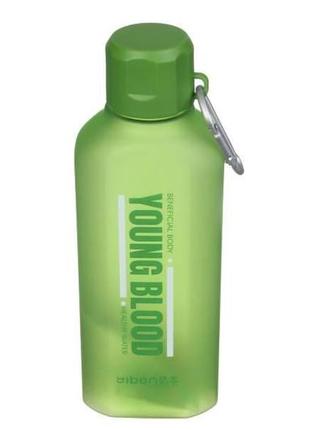 Бутылка спортивная 700 мл (фитнес-бутылка) пластиковая с караб...