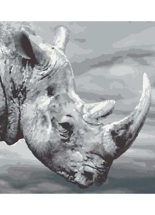 Картина по номерам rb-0167 носорог, размер 40-50 см.