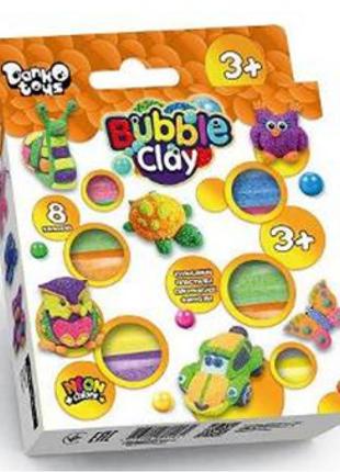 Набір "bubble clay" кульковий пластилін 8 кольорів.