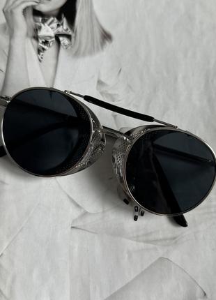 Очки со складными шорами Черный+Серебро