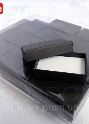 Подарочные коробочки для бижутерии 8*5 см черные с белым ложем...