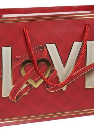 Подарочный пакет 18*23*10см "love" (упаковка 12шт)