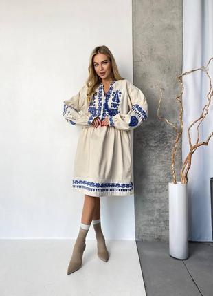 Украинное платье вышиванка, украинское платье вышиванка, этно ...