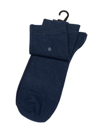 Темно-синие носки с содержанием шелка, размер 41-47