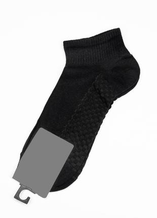 Черные фактурные низкие носки, размер 41-47
