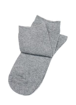 Серые высокие носки в рубчик, размер 36-41
