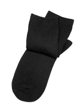 Черные высокие носки в рубчик, размер 36-41