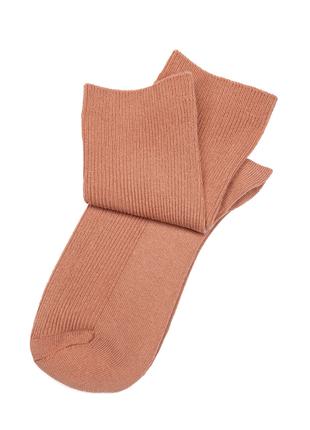 Темно-розовые высокие носки в рубчик, размер 36-41