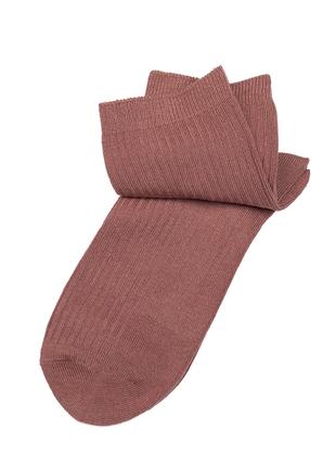 Высокие носки из хлопка темно-розового цвета, размер 37-41