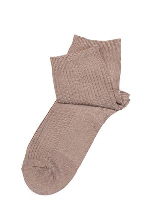 Высокие носки из хлопка коричневого цвета, размер 37-41