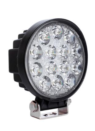 LED фара круглая 42W, 14 ламп, широкий луч 10/30V 6000K