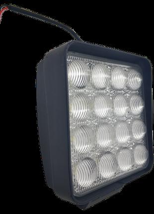Фара LED квадратная 48W (широкий луч) 3D линза