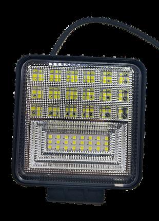 Фара LED квадратная 126 W, 42 лампы, широкий луч 10/30V 6000K ...