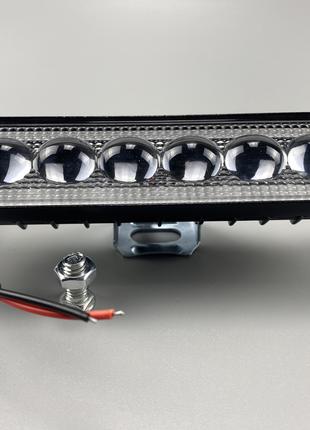 Фара LED прямоугольная 18W 3D линза 6 led диодов, многофункцио...