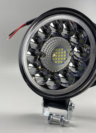 Фара LED круглая 33 led диода 6500K, автомобильный светодиодны...