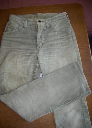 Бежевые вельветовые брюки wrangler w29