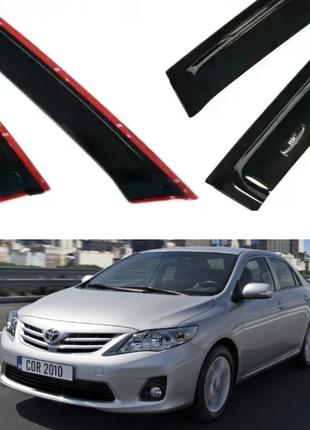 Дефлекторы окон, ветровики на Toyota Corolla X (E140, E150) се...