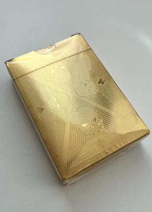Игральные карты водонепроницаемые scull gold