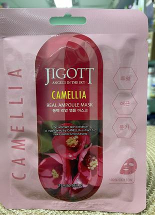 Тканинна маска для обличчя Jigott Camellia Real Ampoule з екст...