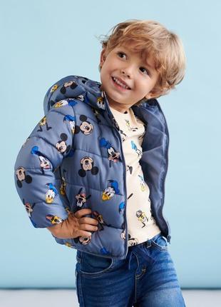 Куртка детская для мальчика синяя микки маусе mouse 86