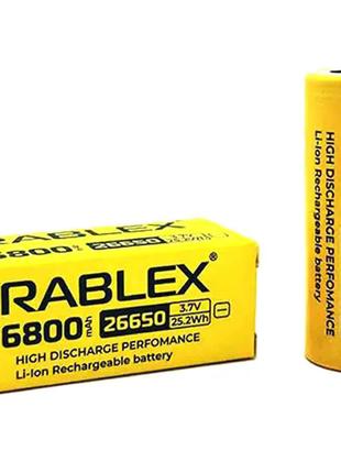 2X Аккумулятор RABLEX 26650 6800 mAh Li-ion 3.7V с защитой бат...
