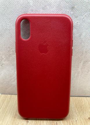Чохол IPhone Xr Leather case червоне