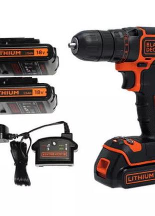 Дрель-шуруповерт аккумуляторная BLACK+DECKER BDCDC18B