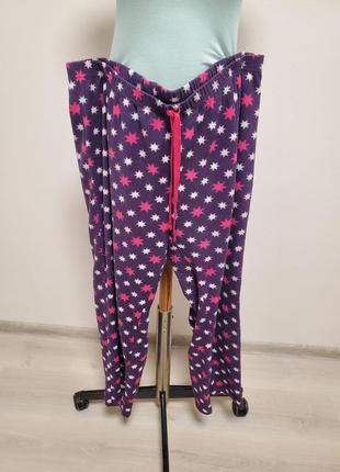 Хорошие брендовые флисовые брюки пижама батал