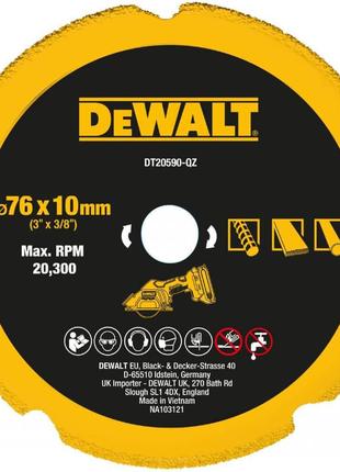 Диск пиляльний універсальний DeWALT DT20590