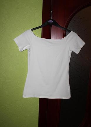 Белая женская футболка, размер м от h&amp;m