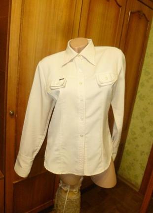 Бежевая женская рубашка - блузка sursive с длинными рукавами п...