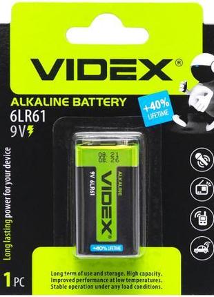 Батарейка Videx Alkaline 6LR61 Крона