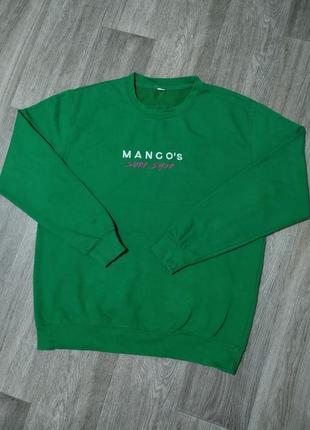 Чоловічий світшот/mango/кофта/зелений светр/жовтогарячий одяг/...