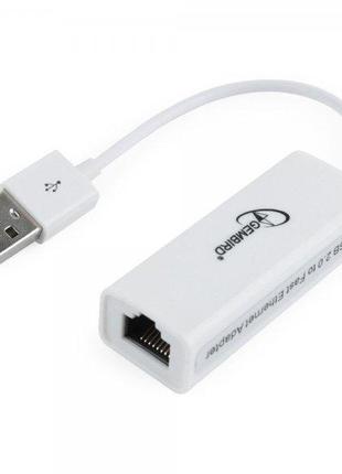 Адаптер Gembird NIC-U2-02, с USB на Fast Ethernet