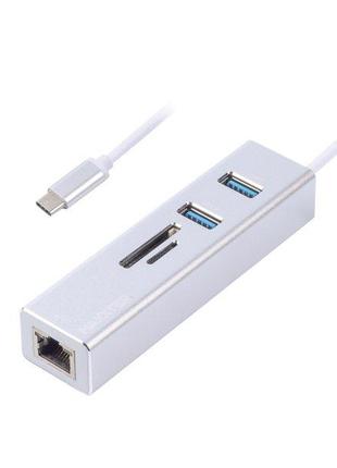 Адаптер, с USB на Gigabit Ethernet NECH-2P-SD-01, 2 Ports USB ...