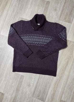 Мужской свитер / george / тёплый бордовый свитер / кофта / сви...