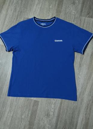 Мужская синяя футболка / lambretta / поло / коттоновая футболк...