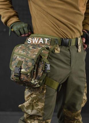 Тактическая Сумка поясная на ногу SWAT bundes ЛГ7187